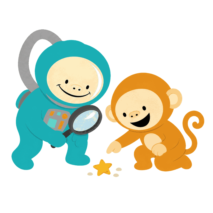Apan och Astronauten utforskar